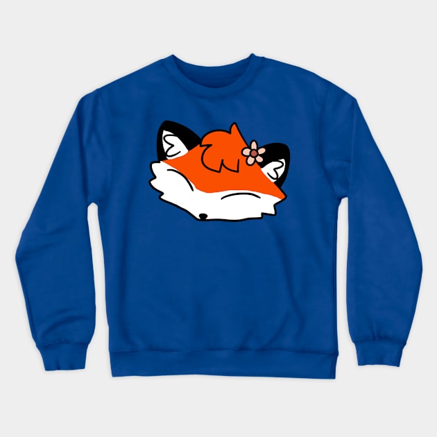 Flower Fox Face Crewneck Sweatshirt by saradaboru